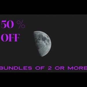 50% off Bundles of 2 or more totaling 50$